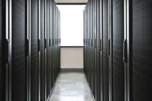 A row of servers hosting Windows Server 2012 that is reaching end of life